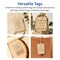 2" x 3" Rectangle Rounded Corners, Kraft Brown Printable Tags
